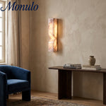 Cargar imagen en el visor de la Galería, Lámpara de Pared Rectangular Moderna de Alabastro – Aplique Minimalista para Dormitorio, Pasillo y Sala