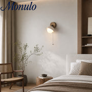 Moderne Travertin-Wandlampe – Minimalistische Stein-Wandleuchte für Schlafzimmer, Wohnzimmer, Flur