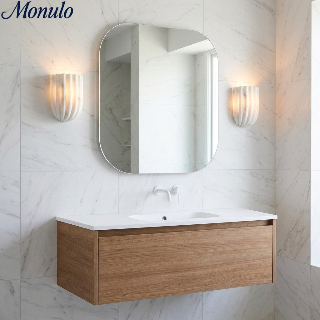 Gerippte Glas-Wandlampe – Modernes minimalistisches Design für Schlafzimmer-Nachttischbeleuchtung