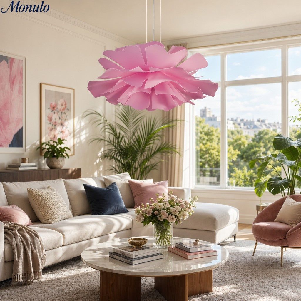 Lámpara Colgante Escultural Floral Flora Nordic - Lámpara Decorativa Artística para Sala de Estar