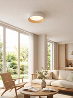Cargar imagen en el visor de la Galería, Lámpara de techo redonda minimalista Crelina: luminaria de techo delgada y de perfil bajo, ideal para dormitorios y apartamentos.