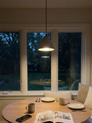 Conical Pendant Light - Modern Travertine Light for Kitchen Island
