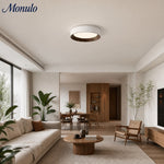 Cargar imagen en el visor de la Galería, Lámpara de techo redonda minimalista Crelina: luminaria de techo delgada y de perfil bajo, ideal para dormitorios y apartamentos.