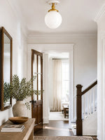 Load image into Gallery viewer, Glorica Opal Glass Semi-Flush Ceiling Light – Mid-Century Modern Fixture for Living Room