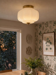Retro Milk Semi Flush Mount Eloise Ceiling Light