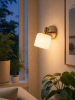 Load image into Gallery viewer, Cerova Porcelain Wall Sconce - Minimal Round Flush Mount Ceramic Light