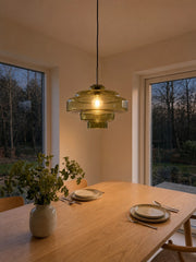 Koloro Colored Glass Shade Pendelleuchte – Verstellbare Aufhängung Modernes Innenbeleuchtungsgerät