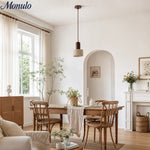Load image into Gallery viewer, WabiLum Minimalist Travertine Wood Pendant Light - Bedroom Dining Lighting