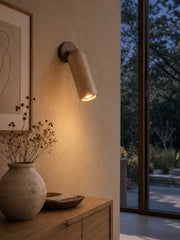 Cylindrical Travertine Wall Light