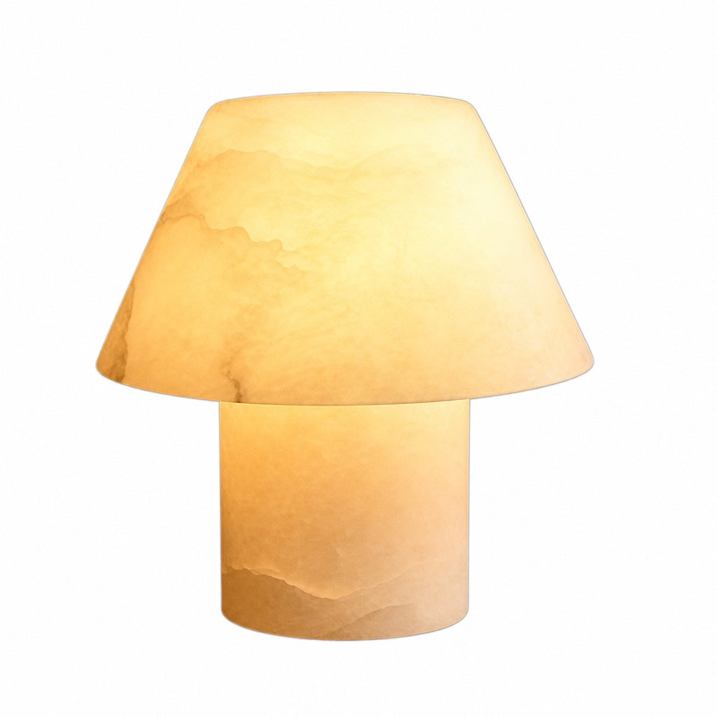 Zarte stilvolle Mushroom Fitz Alabaster Tischlampe