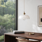 Charger l'image dans la visionneuse de galerie, Suspension en verre inspirée de la tulipe Verdoma — Lampe suspendue florale rustique vintage pour cuisines ou salles à manger