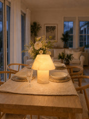 Zarte stilvolle Mushroom Fitz Alabaster Tischlampe