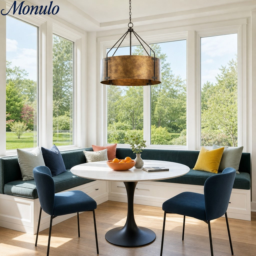 Velara Vintage Industrial Dining Pendant Light - Dining Room or Kitchen Island