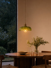 Verdoma Tulip Inspired Glass Pendant Light — Vintage Rustic Floral Hanging Lamp for Kitchens or Dining Areas