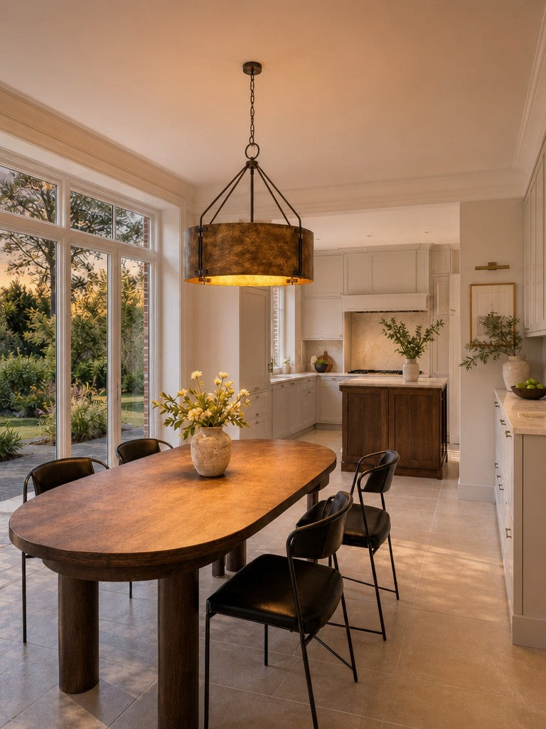Velara Vintage Industrial Dining Pendant Light - Dining Room or Kitchen Island