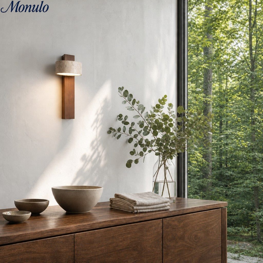 Nordic Travertine Rotatable Wall Lamp