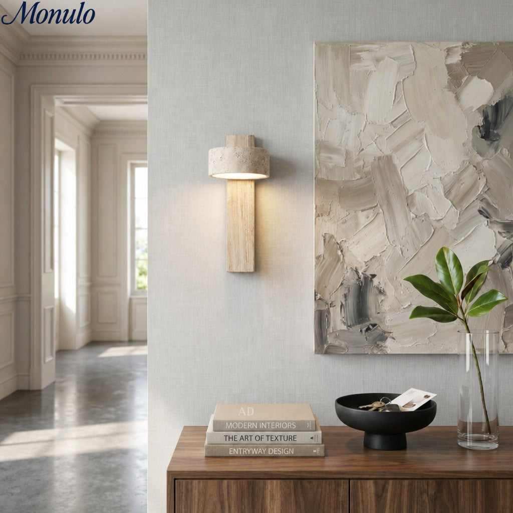 Nordic Travertine Rotatable Wall Lamp