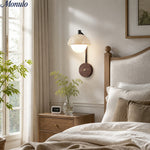 Load image into Gallery viewer, Wabi-Sabi Style Travertine Half-Sphere Design Wall Lamp for Living Rooms and Bedrooms