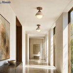 Load image into Gallery viewer, Wabi-Sabi Travertine Dome Ceiling Light