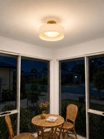 Load image into Gallery viewer, Cerova Porcelain Flush Mount Ceiling Light – Modern Low-Profile Fixture