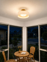 Cerova Porcelain Flush Mount Ceiling Light – Modern Low-Profile Fixture