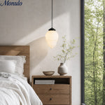 Load image into Gallery viewer, Vintage Art Deco Milk Glass Pendant Light