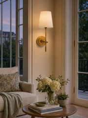 Bryant Classic Fabric Shade Wall Sconce Elegant Style - Bedroom Bedside Lighting