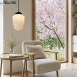 Load image into Gallery viewer, Vintage Art Deco Milk Glass Pendant Light