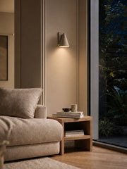 Concrellia Tapered Concrete Shade Modern Wall Sconce - Bedroom Hallway Light
