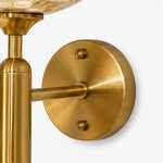 Cargar imagen en el visor de la Galería, White shell mosaic brass wall sconce