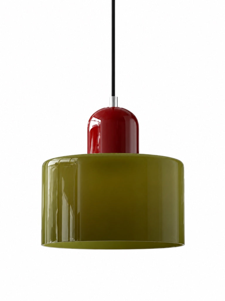 Suspension design moderne en verre cylindrique Verdoma pour cuisines et salles à manger