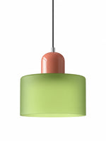 Charger l'image dans la visionneuse de galerie, Suspension design moderne en verre cylindrique Verdoma pour cuisines et salles à manger