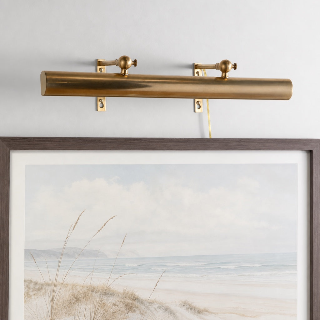 Libris Cylinder Picture Light - Metal Shade Wall Lamp for Living Room or Bedroom