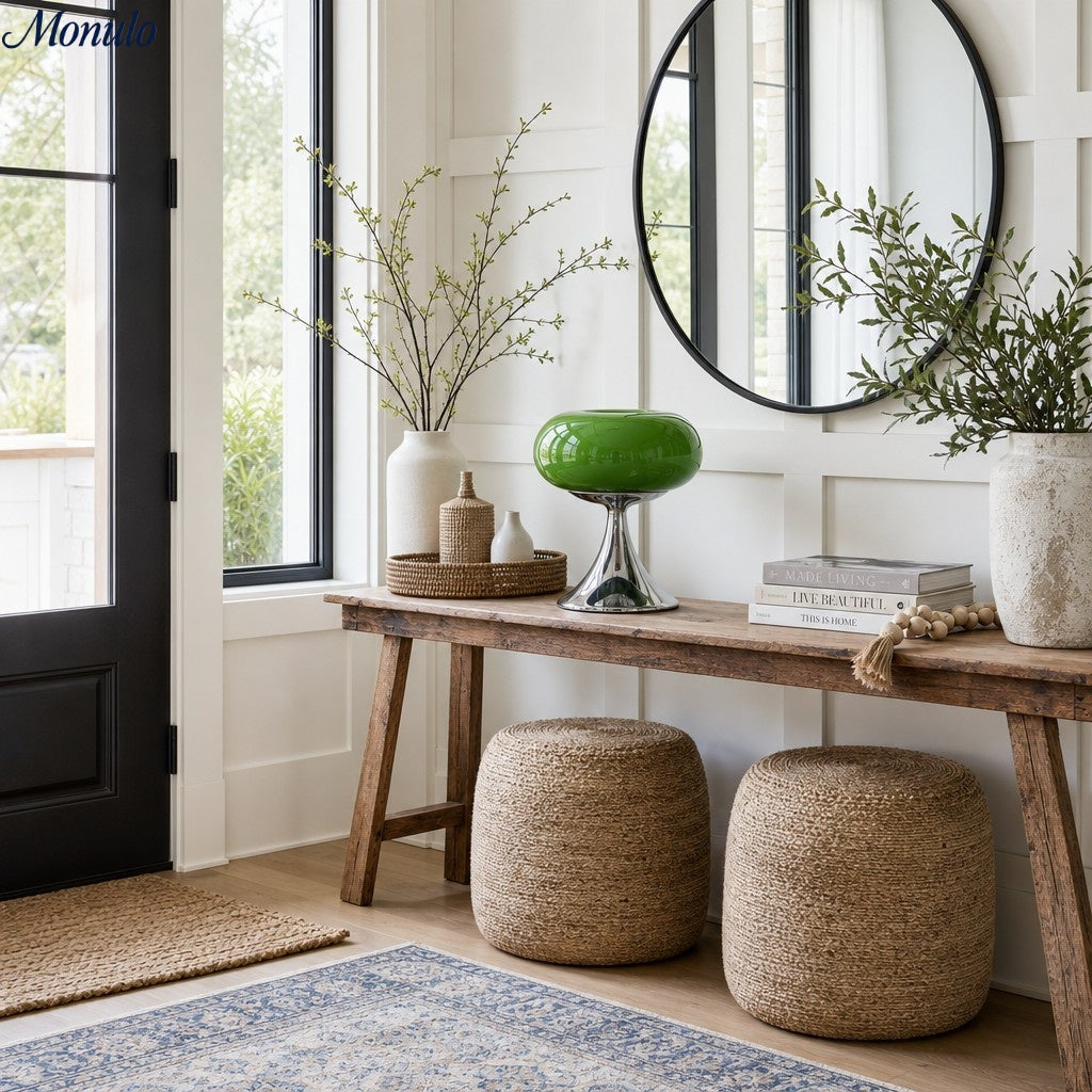Lámpara de mesa redondeada Verdoma estilo arte moderno - Uso en dormitorio y sala de estar