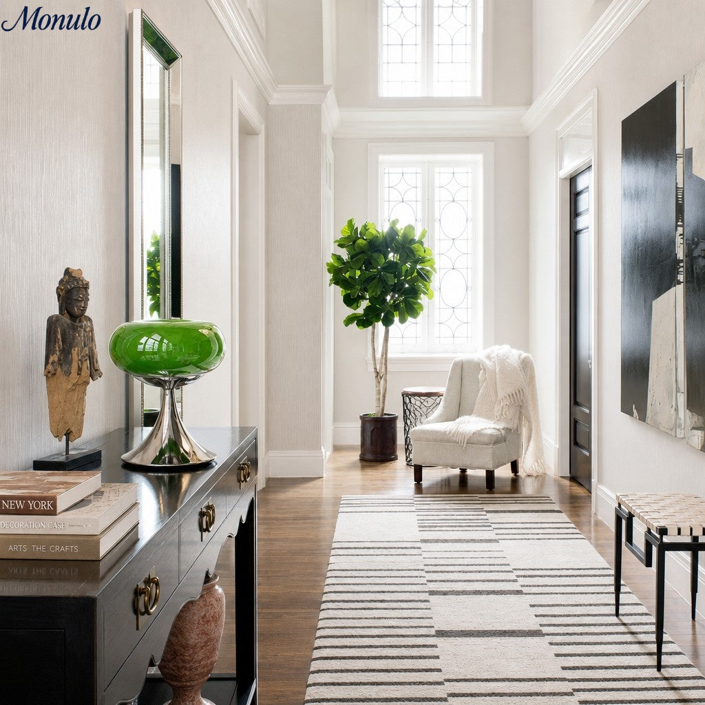 Lámpara de mesa redondeada Verdoma estilo arte moderno - Uso en dormitorio y sala de estar