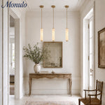 Load image into Gallery viewer, Slender Capiz Shell Cylinder Nordic Pendant Light – For Bedroom and Dining Room