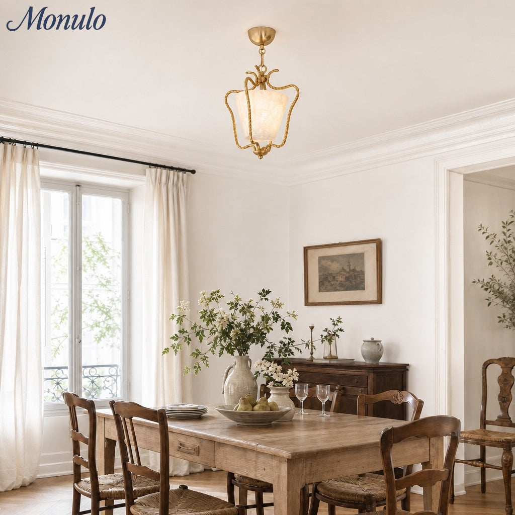 Plafonnier tambour en coquille Capiz milieu du siècle – Pour décoration de balcon et couloir