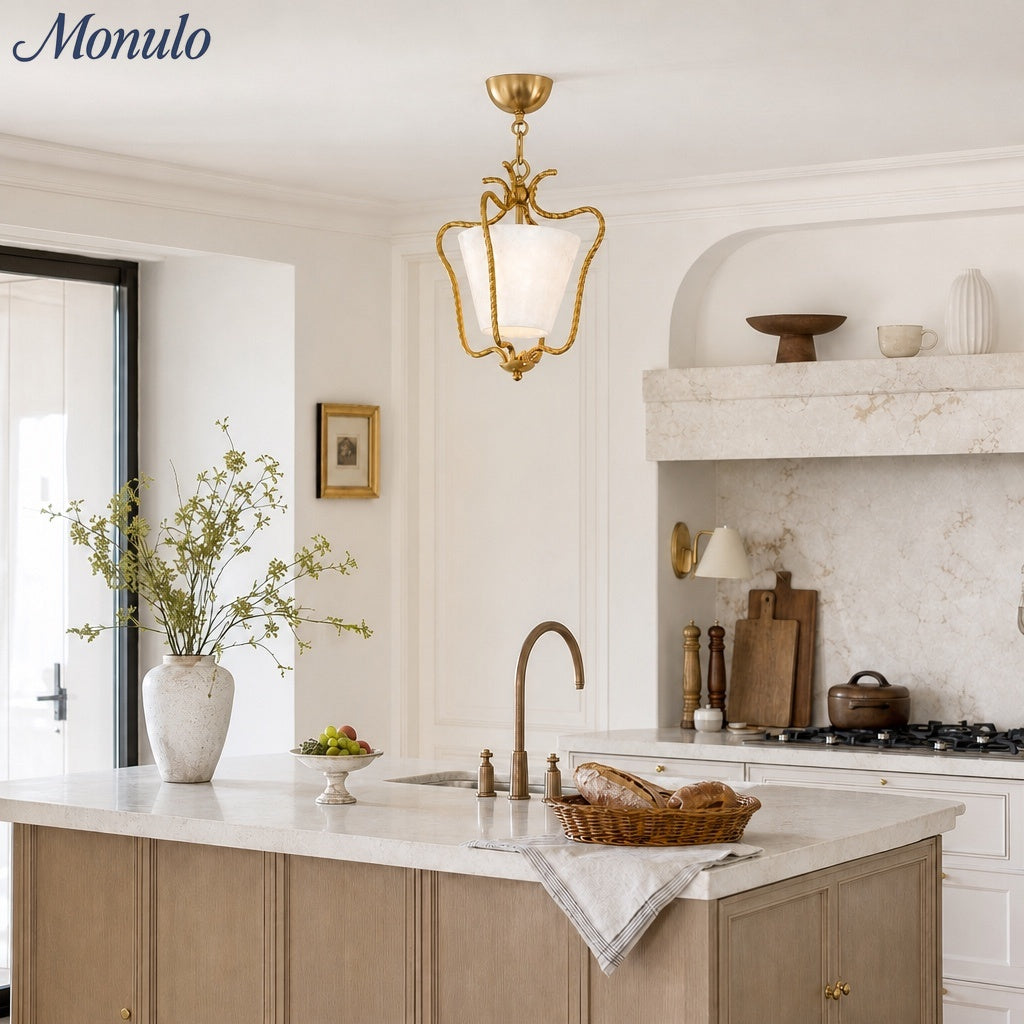 Plafonnier tambour en coquille Capiz milieu du siècle – Pour décoration de balcon et couloir