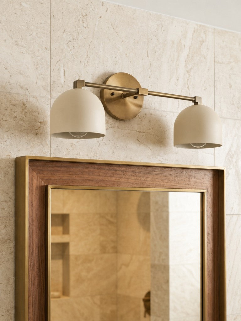Metio Dome Vanity Wall Light – Mid-Century Fixture for Bathroom