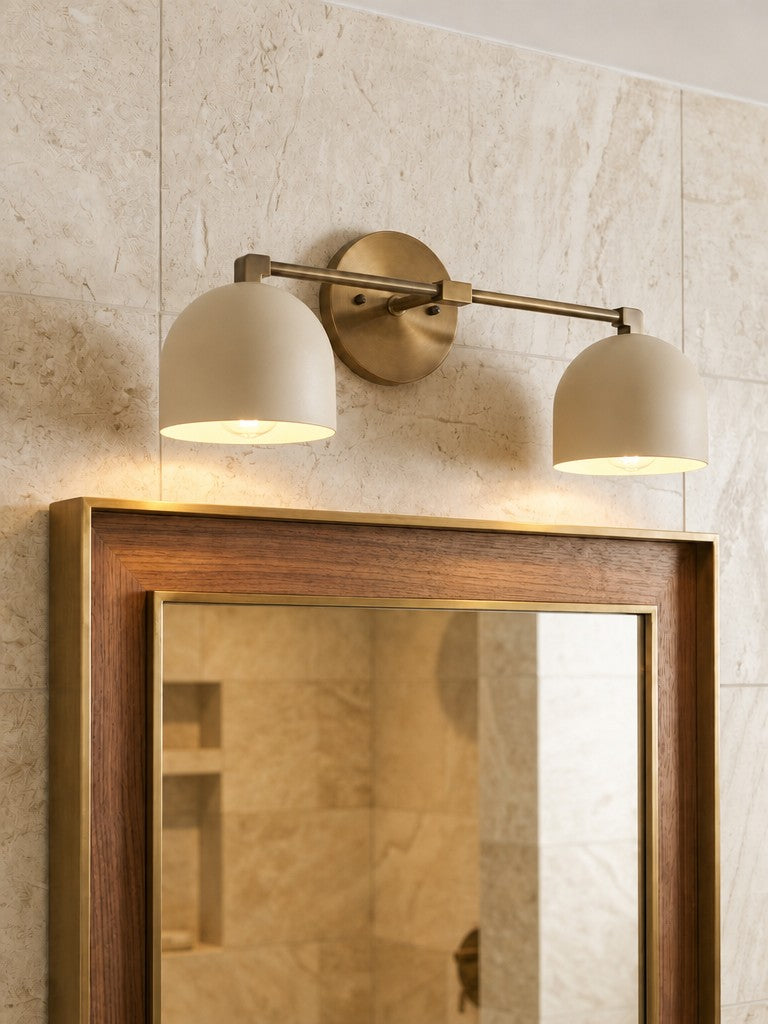 Metio Dome Vanity Wall Light – Mid-Century Fixture for Bathroom