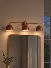 Applique murale Meito Dome Farmhouse pour salle de bain – Luminaire coloré rustique pour meuble-lavabo