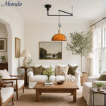 Load image into Gallery viewer, Sunset Afterglow Sunset Medieval Pendant Light with French Acrylic Shade for Dining Room and Foyer
