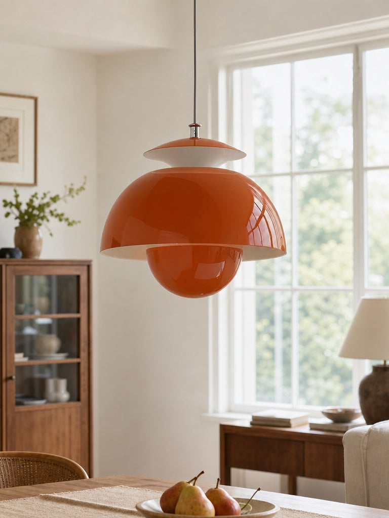 Nordic Metal Macaroon Flower Bud Shade LED Top Openable Pendant Light
