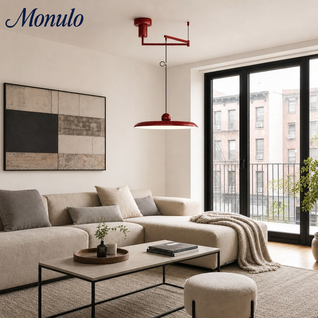 Swing Arm Pendant Light - Minimalist Adjustable Hanging Light Fixture
