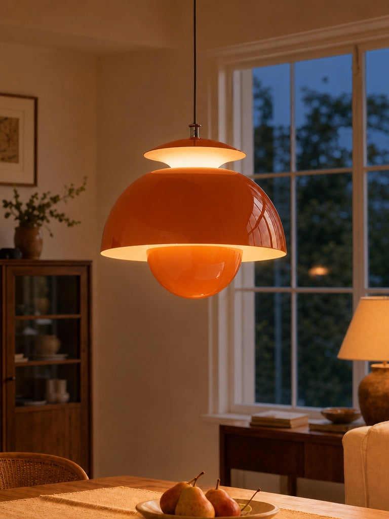 Nordic Metal Macaroon Flower Bud Shade LED Top Openable Pendant Light