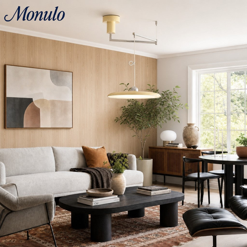 Swing Arm Pendant Light - Minimalist Adjustable Hanging Light Fixture