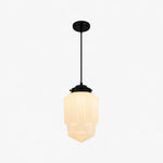 Load image into Gallery viewer, Vintage Art Deco Milk Glass Pendant Light
