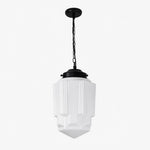 Load image into Gallery viewer, Vintage Art Deco Milk Glass Pendant Light
