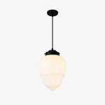 Load image into Gallery viewer, Vintage Art Deco Milk Glass Pendant Light