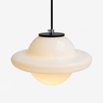 Load image into Gallery viewer, Vintage Art Deco Milk Glass Pendant Light